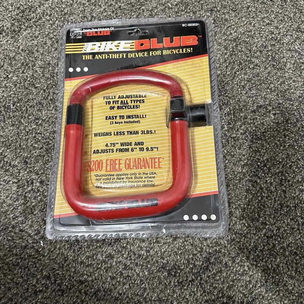 The Bike Club Anti Theft Bike Bicycle Lock Brand New With 3 Keys BC-00303